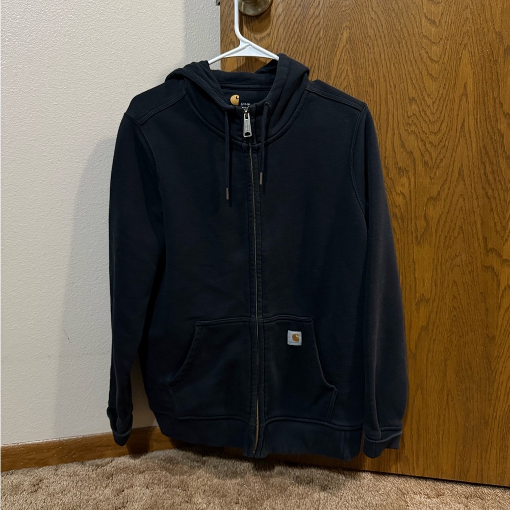 Carhartt Black Zip-Up Hooded Sweatshirt